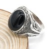 Срібний перстень з чорним каменем MF 1003ar розмір 19