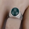 Срібний перстень з зеленим каменем MF 1008ar розмір 20