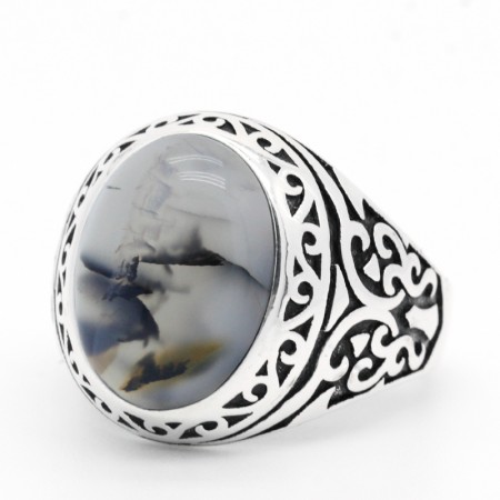 Срібний перстень з каменем MF 1009ar розмір 20